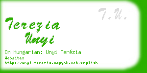 terezia unyi business card