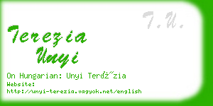 terezia unyi business card